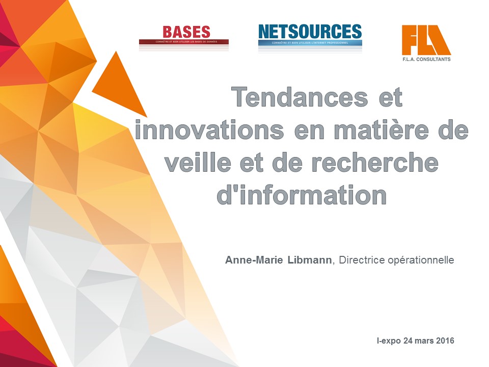 Tendances et innovations en matière de veille et de recherche dinformation